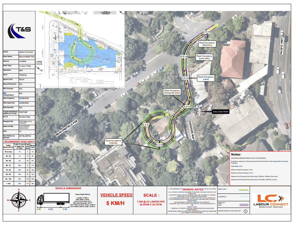 Swept Path Analysis Sample